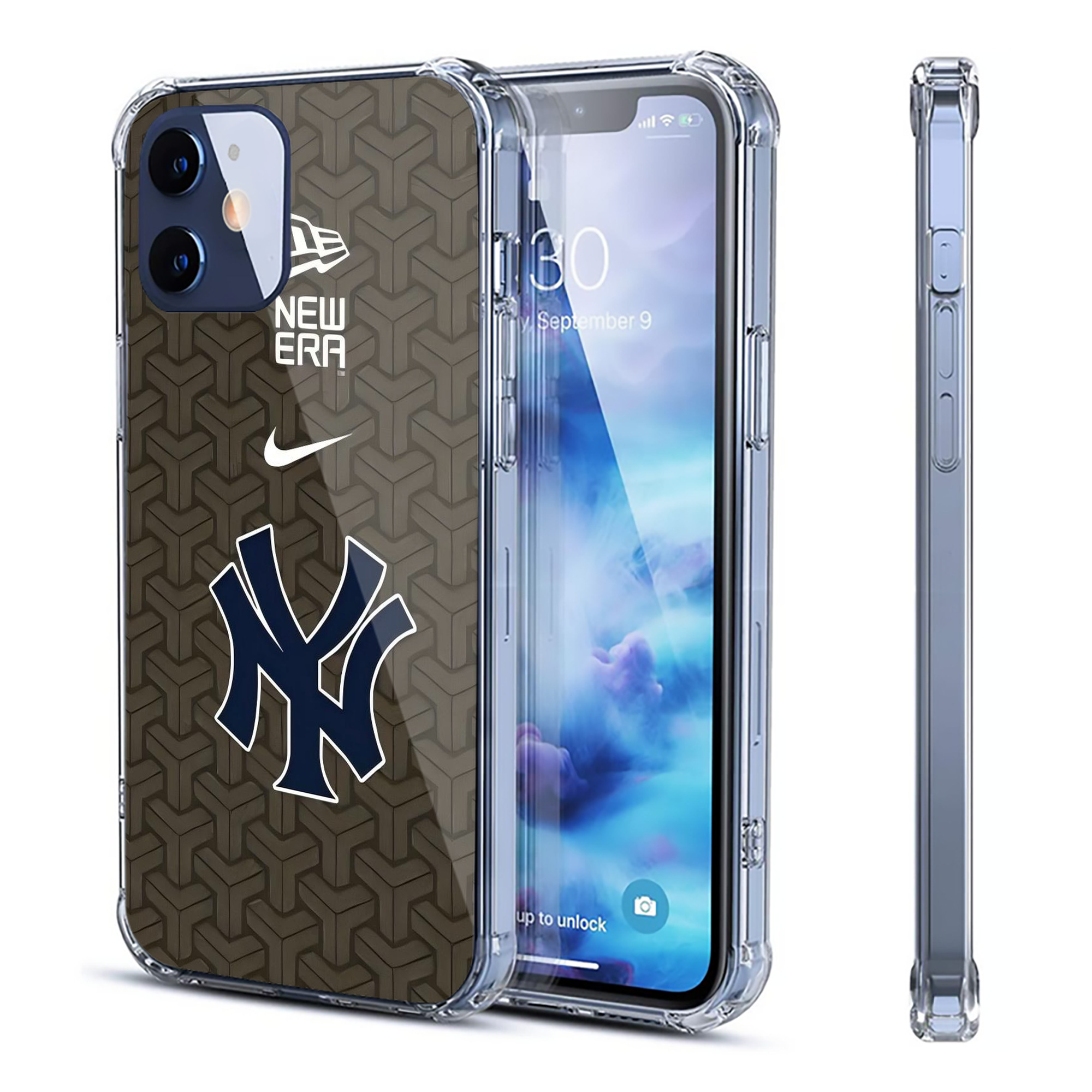 New York Yankees 318 Clear IPhone 12 Case – Soft TPU With UV Print – Enhanced Drop Protection, Precise Fit, Anti-Fingerprint, Customizable Design, Scratch-Resistant, Yellow-Resistant